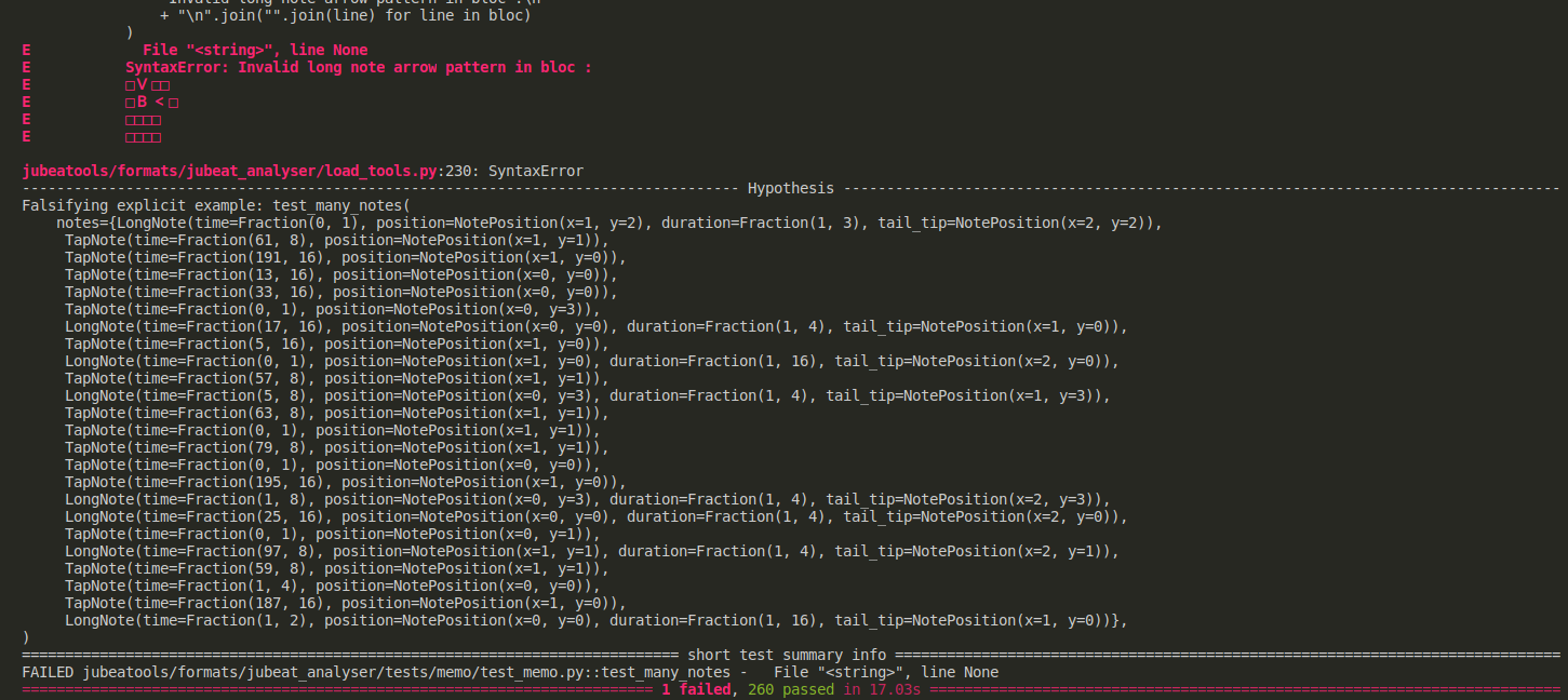 A long and complicated error report